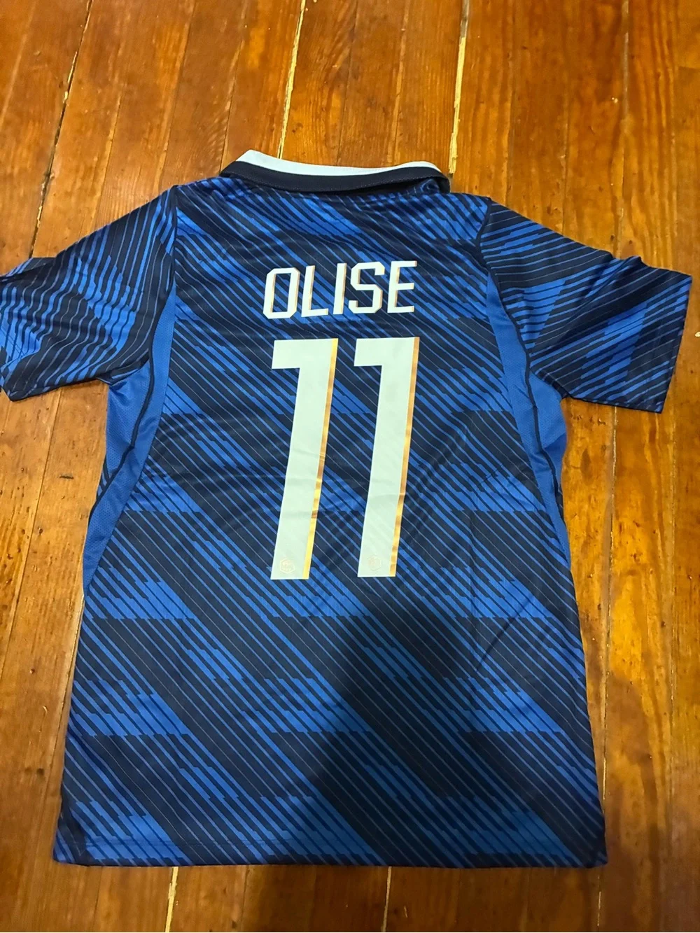 Nike Blue and Light Blue France #11 Soccer Jersey - Picture 3 of 5